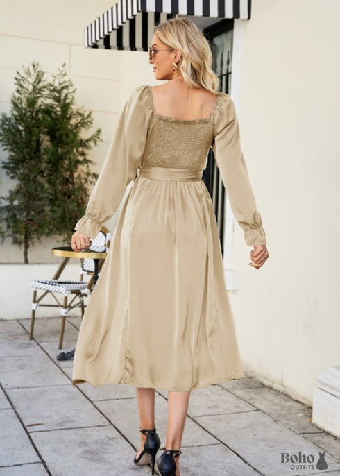 Boho French Elegant Casual Spring Summer Dress Olivia